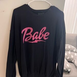 Chic Black 'Babe' Sweater
